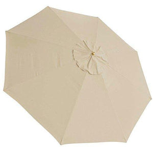 13FT 8 Ribs Umbrella Cover Canopy Tan Replacement Top Patio Market Outdoor Beach
