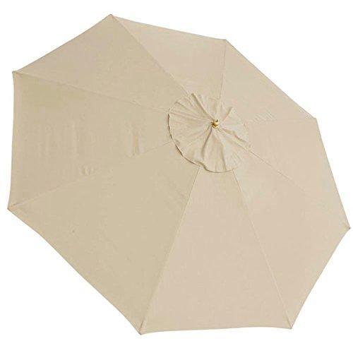 13FT 8 Ribs Umbrella Cover Canopy Tan Replacement Top Patio Market Outdoor Beach