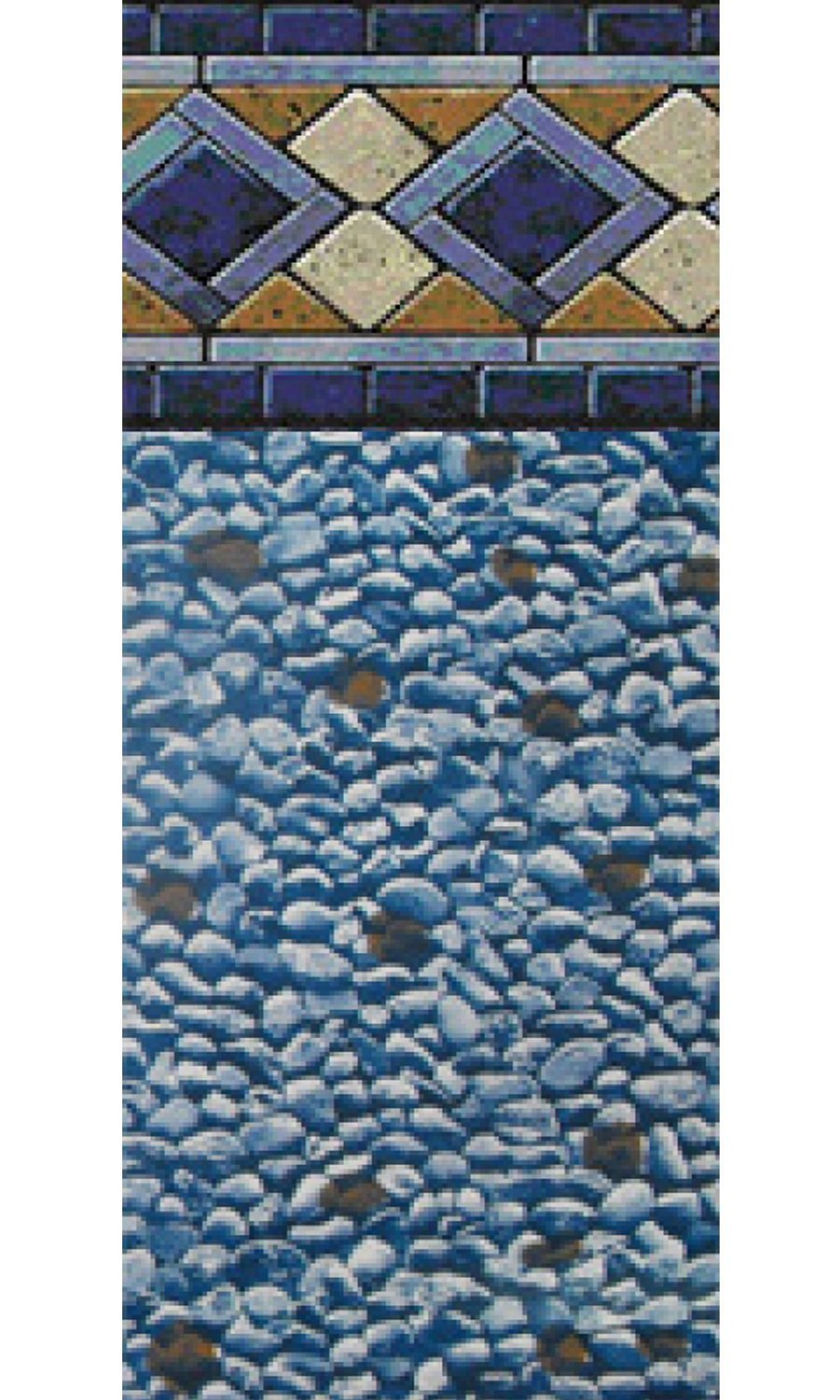 18'x33'x52" Ft Oval Unibead Mosaic Above Ground Swimming Pool Liner-25 Gauge