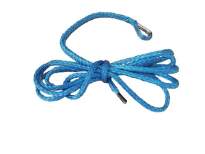 1/4&quot;10ft ATV Snow Plow Lift Rope,Synthetic Winch Rope,Boat Winch Cable,Snow Plow Attachments (Blue)