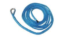 1/4&quot;10ft ATV Snow Plow Lift Rope,Synthetic Winch Rope,Boat Winch Cable,Snow Plow Attachments (Blue)